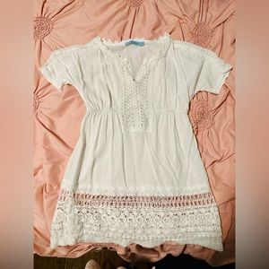 Solitaire Swim Short Sleeve Blouse Cover Up